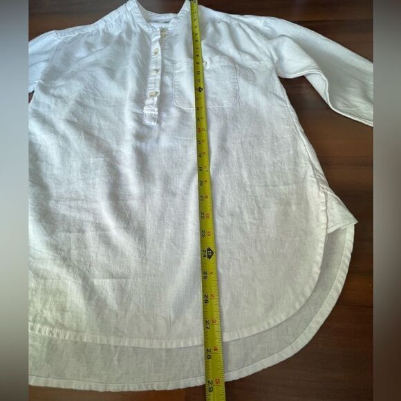 Madewell white linen blend popover tunic top size XS - Picture 8 of 9